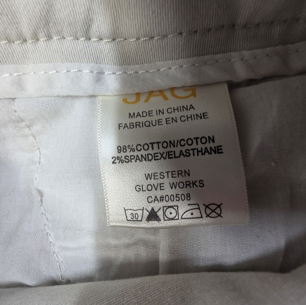 Jag Jeans Womens Size 14 Pull On High-Rise Stretch Lt Khaki Cropped Pants - Picture 9 of 10